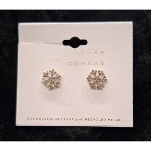 Lauren Conrad Snowflake Crystal Stud Earrings